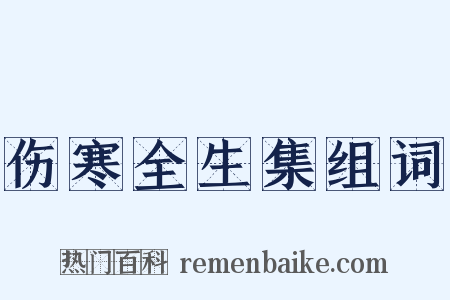 伤寒全生集组词是什么意思的图片